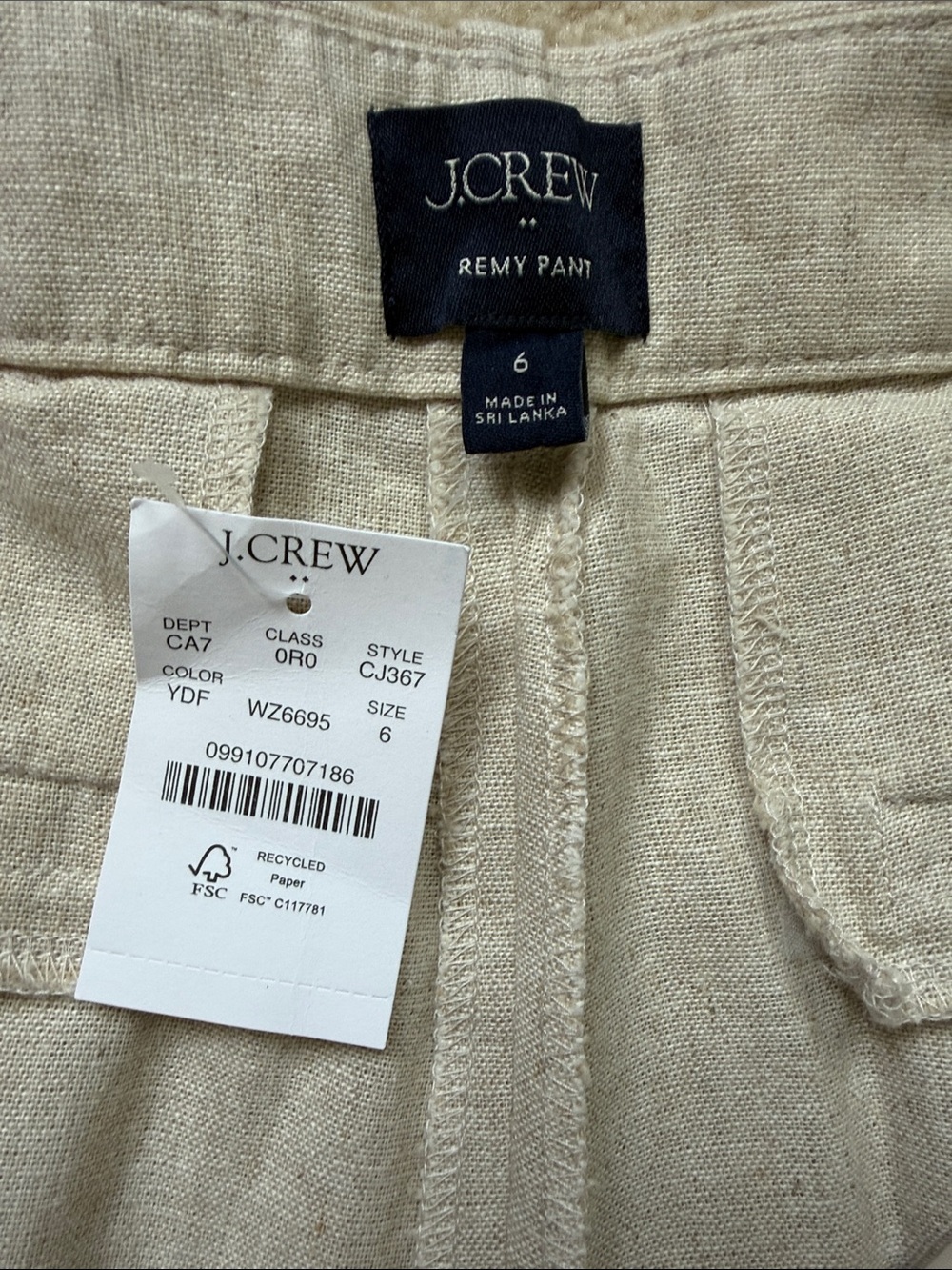 J. Crew Linen-blend Remy full-length wide-leg pant - Picture 8 of 12